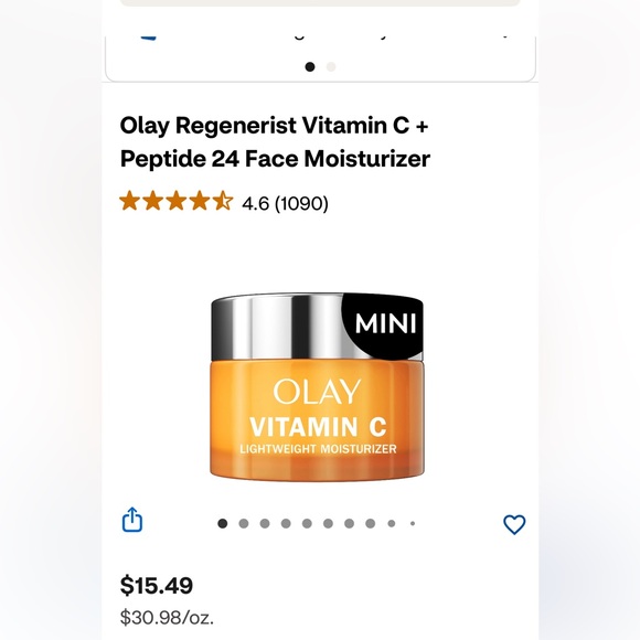 OLAY Other - OLAY Vitamin C Mini Hydrating Cream - Bright